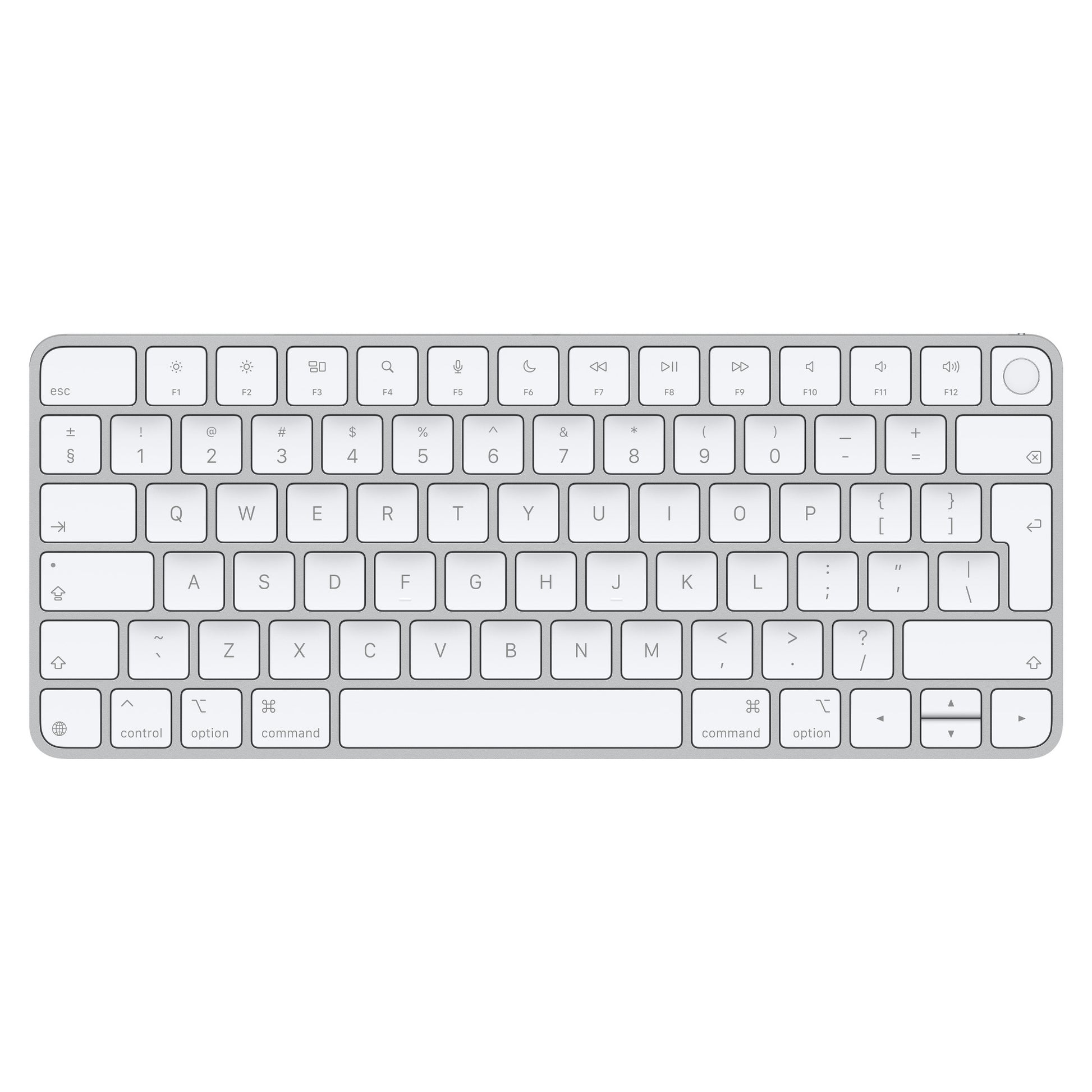 Apple Magic Keyboard mit Touch ID – TKL Tastatur – Kabelgebunden & Bluetooth – Ohne Ziffernblock