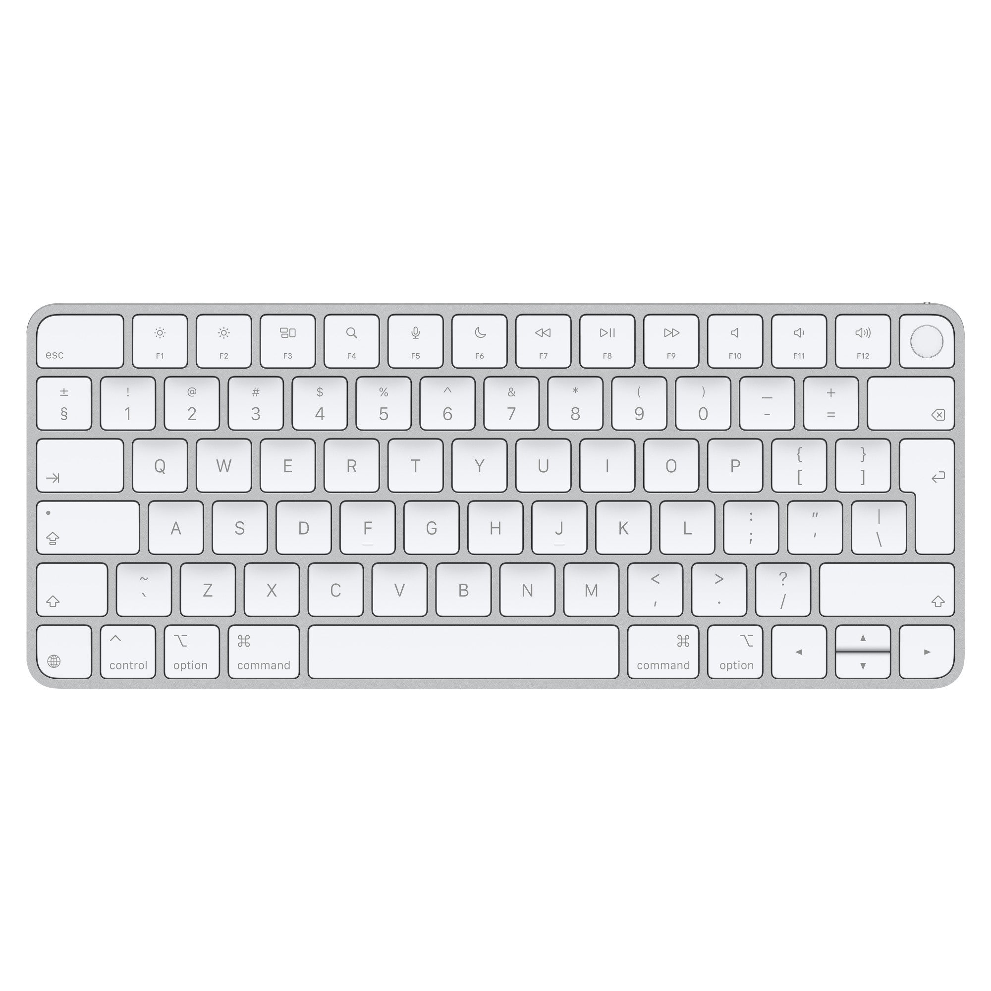 Apple Magic Keyboard mit Touch ID – TKL Tastatur – Kabelgebunden & Bluetooth – Ohne Ziffernblock