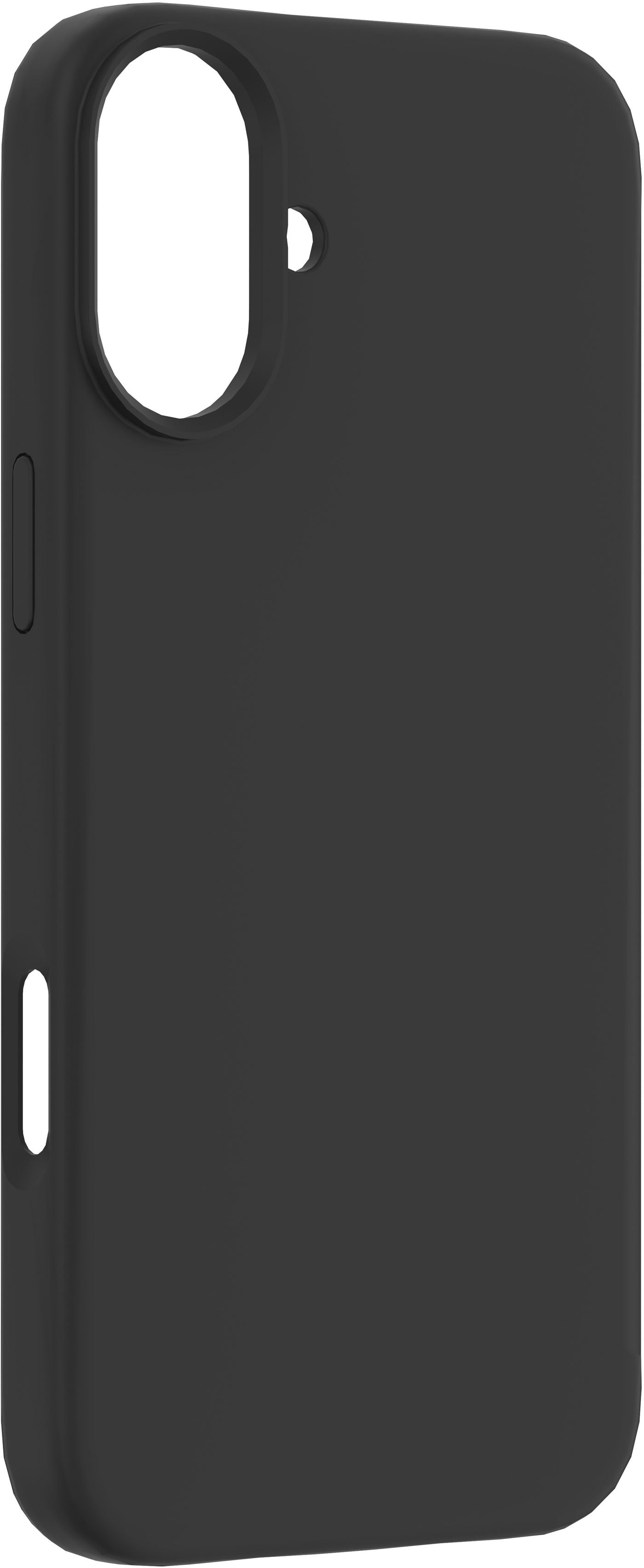 eSTUFF INFINITE (GRS) RIGA Backcover – für Apple iPhone 16, PC+Silikon, Schwarz