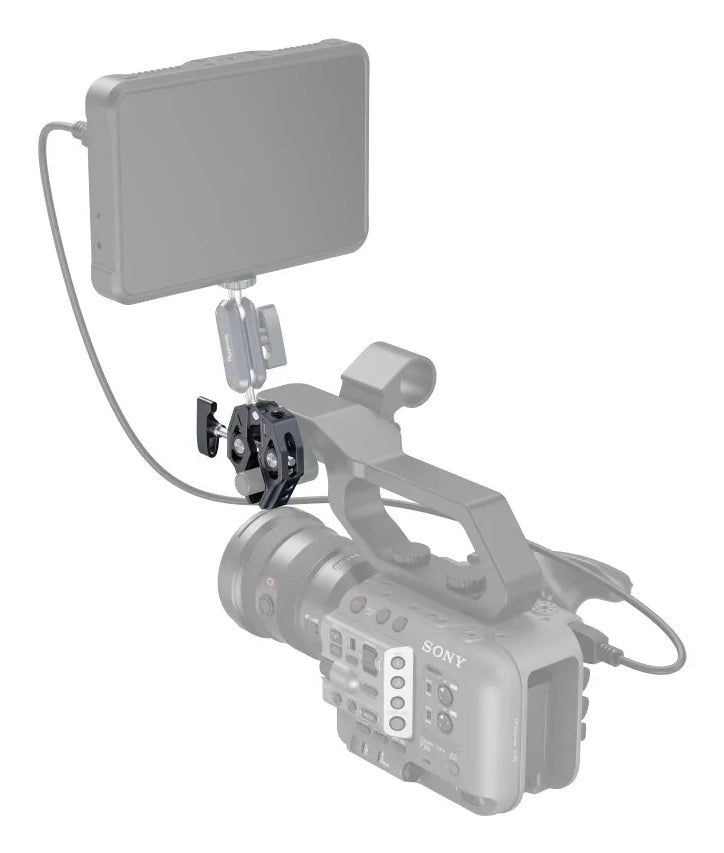 SmallRig 3755B Klemme – 1/4", 3/8" Montage, max. Spanndicke 6,5 cm – für Digitalkameras – Schwarz