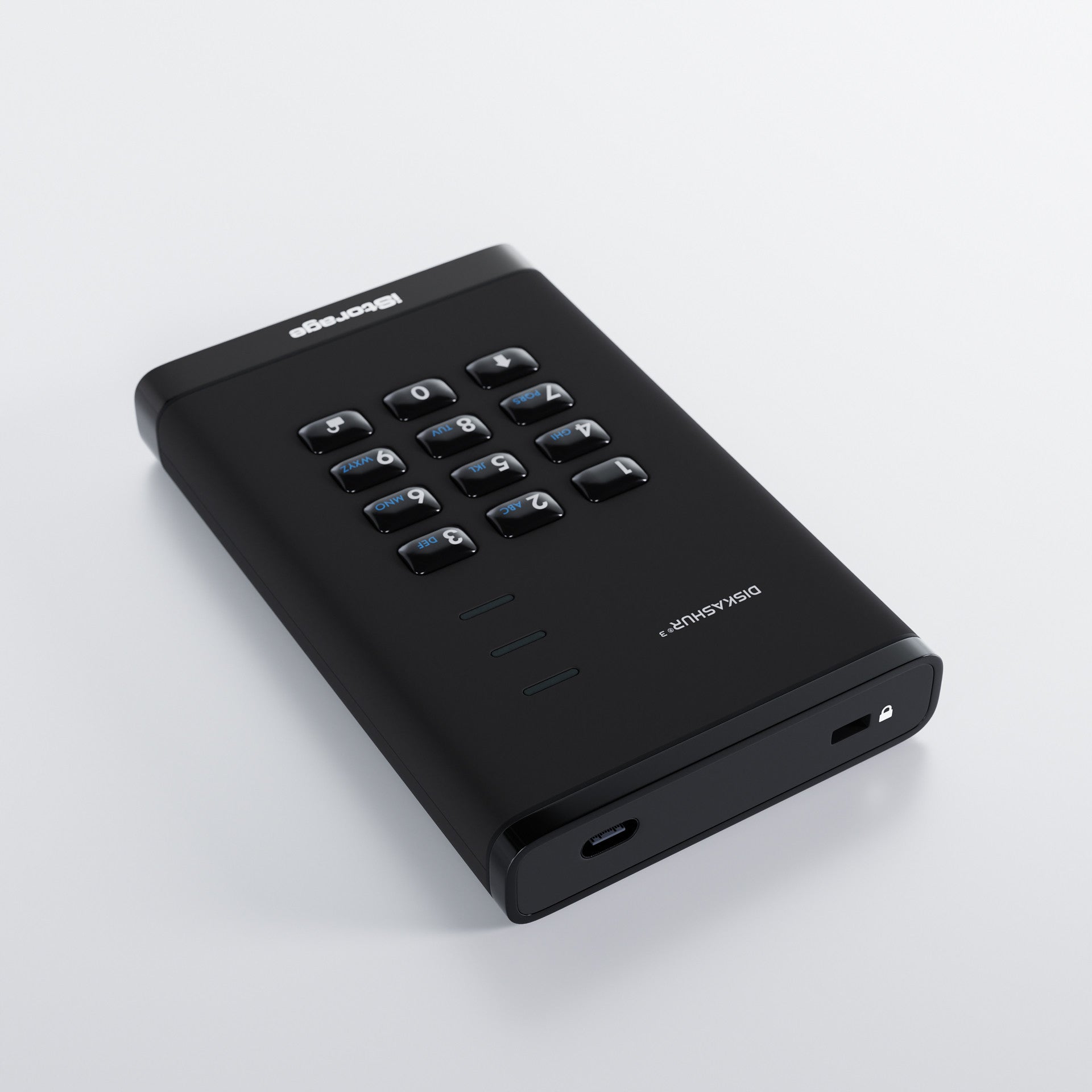 iStorage diskAshur3 SSD 512 GB – 2,5", USB 3.2 Gen 1 (USB-C/USB-A), hardwareverschlüsselt