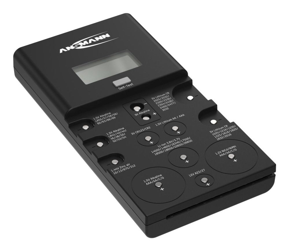 Ansmann Energy Check LCD – Batterietester – LCD, für AA/AAA/C/D/9 V/Knopfzellen