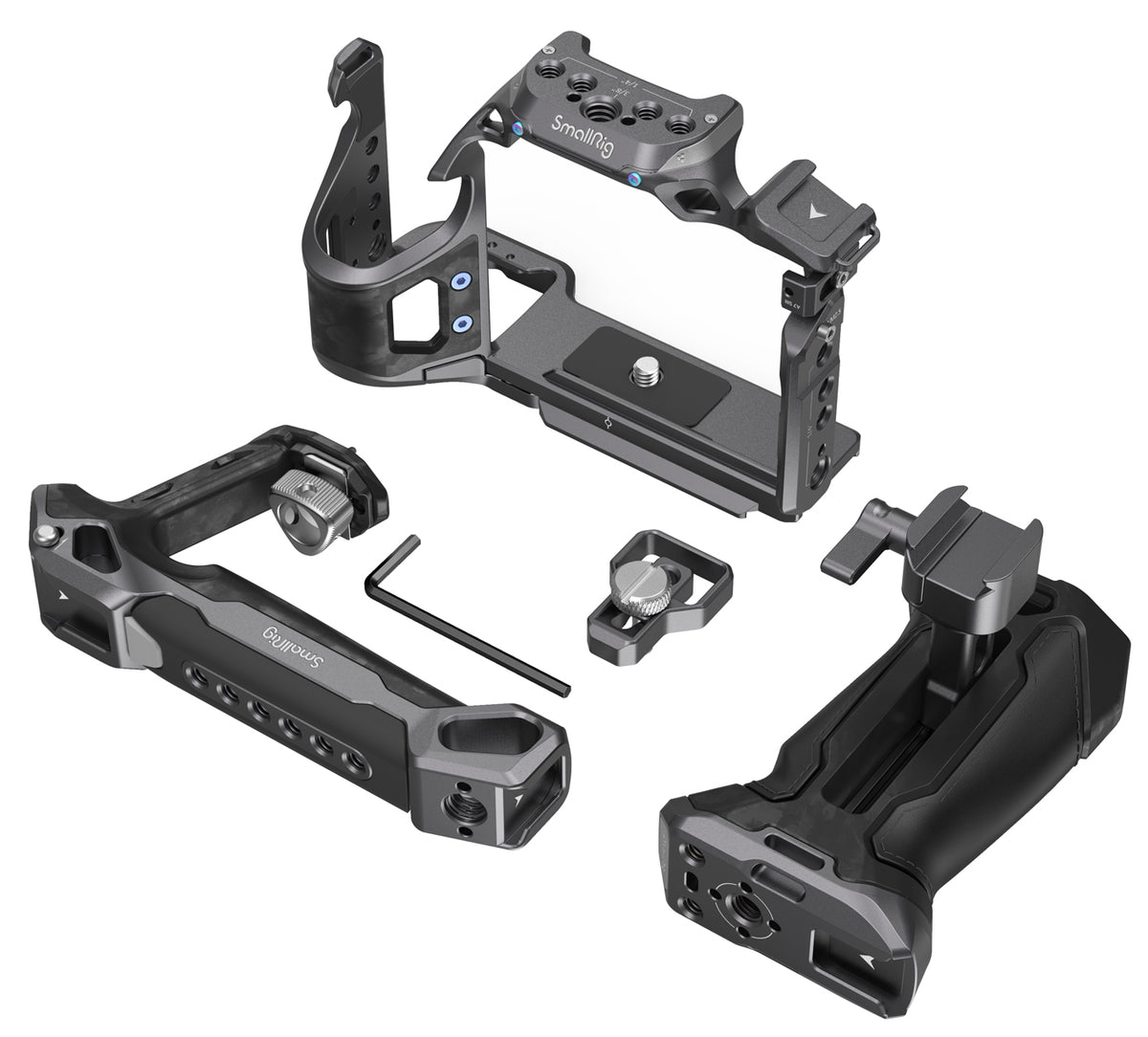 SmallRig Rhinoceros 3710 Kameracage-Kit – für Sony Alpha 7R V, Alpha 7 IV, Alpha 7S III – 1/4"+3/8"-Gewinde