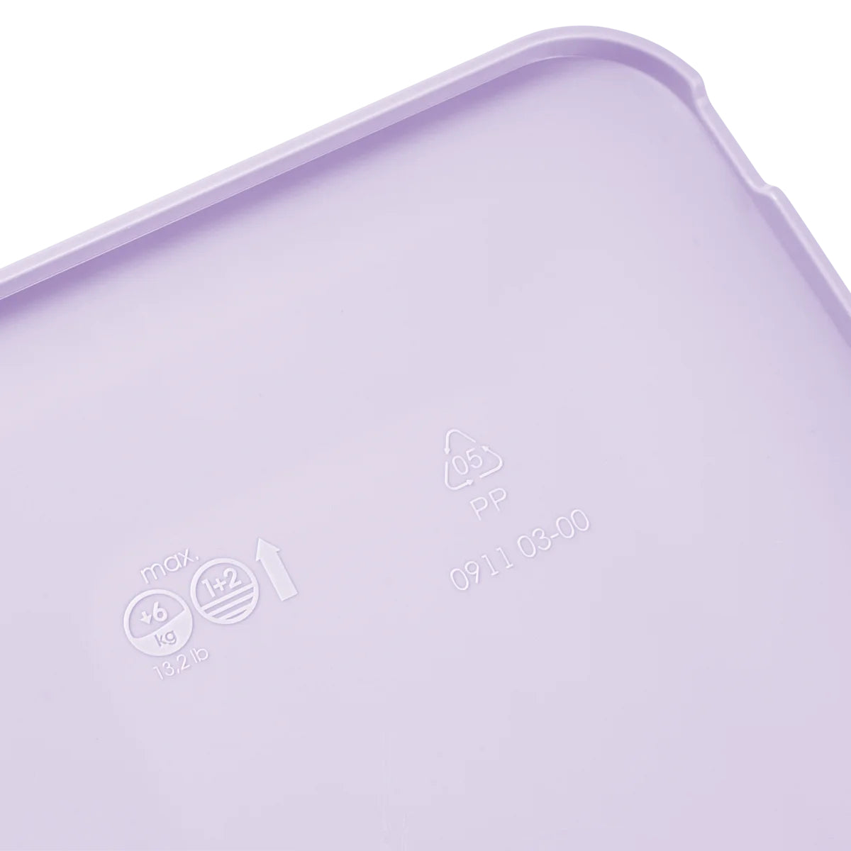 keeeper Aufbewahrungsbox 6 l ohne Deckel – Kunststoff – Violett – stapelbar, mit Griff – 190 × 295 × 150 mm