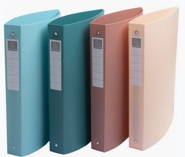 Exacompta Skandi Ringbuch – 2-Ring Ø 30 mm – für A4+ – Rückenbreite 4 cm – mehrfarbig – 4 Stk.