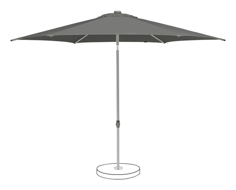 Suncomfort by Glatz Terrassenschirm, 192 cm hoch – Steingrau, Aluminium