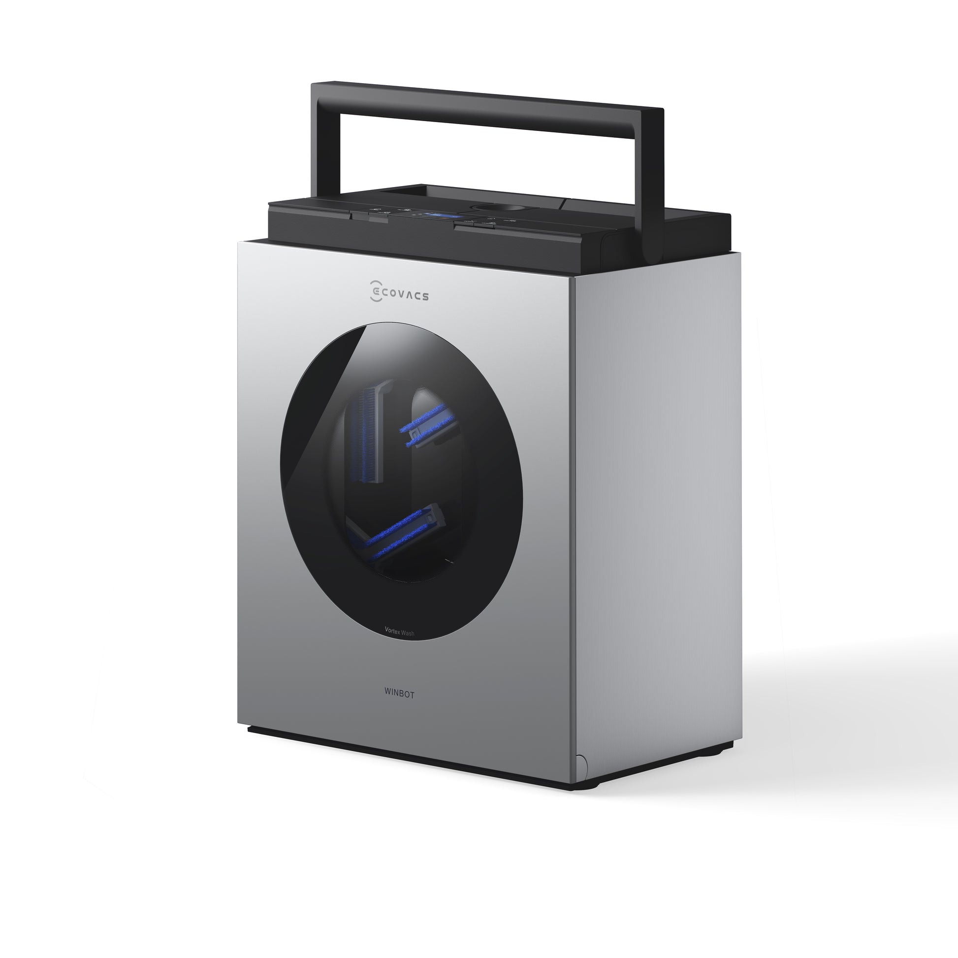 Ecovacs Reinigungsgerät WINBOT W3 OMNI – 110 min Betriebsdauer – Silber, Weiss – 27,0 × 27,0 × 7,6 cm