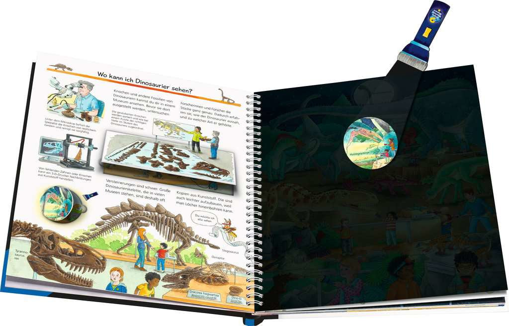 Ravensburger Buch – Wieso? Weshalb? Warum? Leuchte und entdecke: Dinosaurier, 16 Seiten, ab 4 Jahren