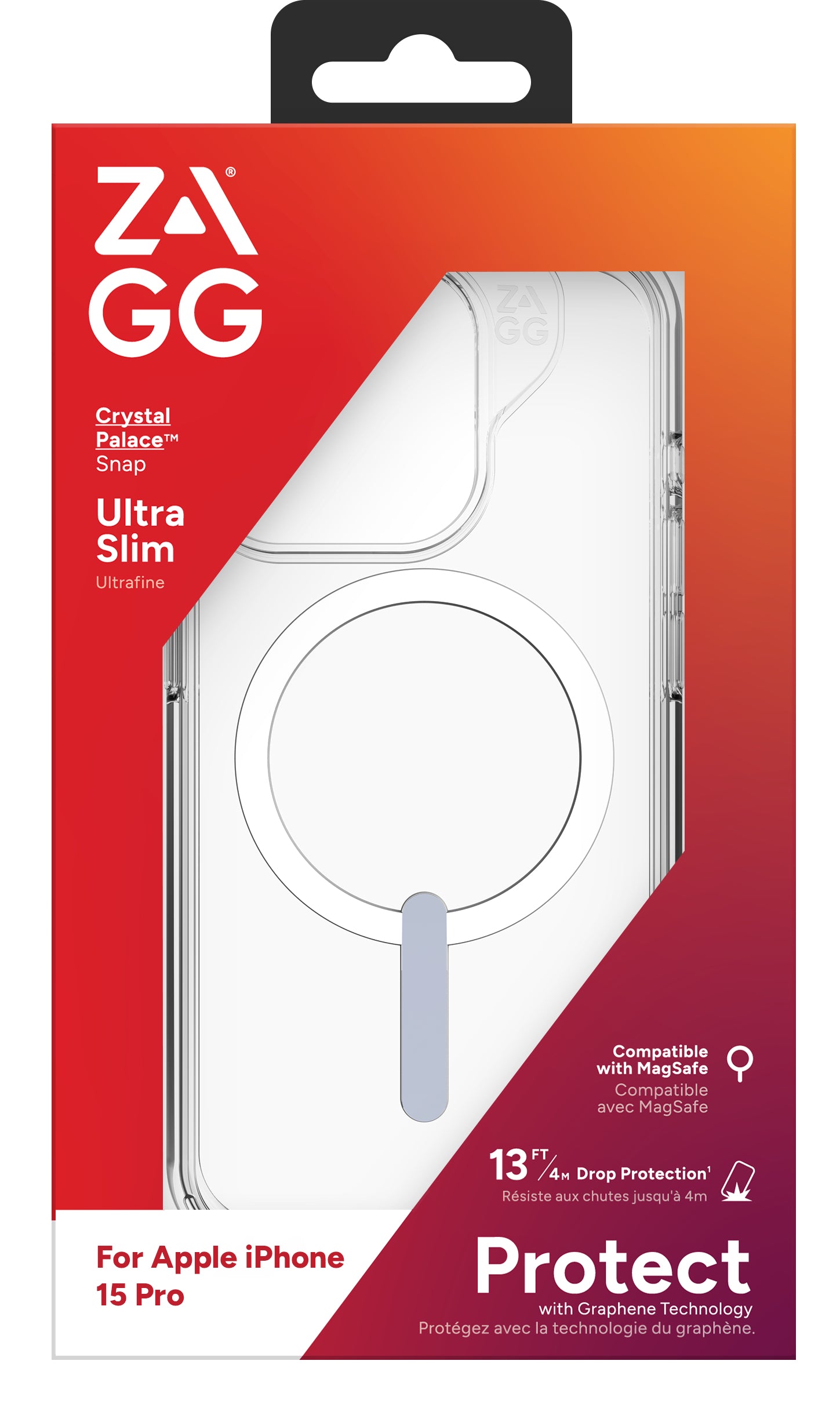 ZAGG Backcover Crystal Palace Snap – für Apple iPhone 15 Pro – transparent – MagSafe kompatibel