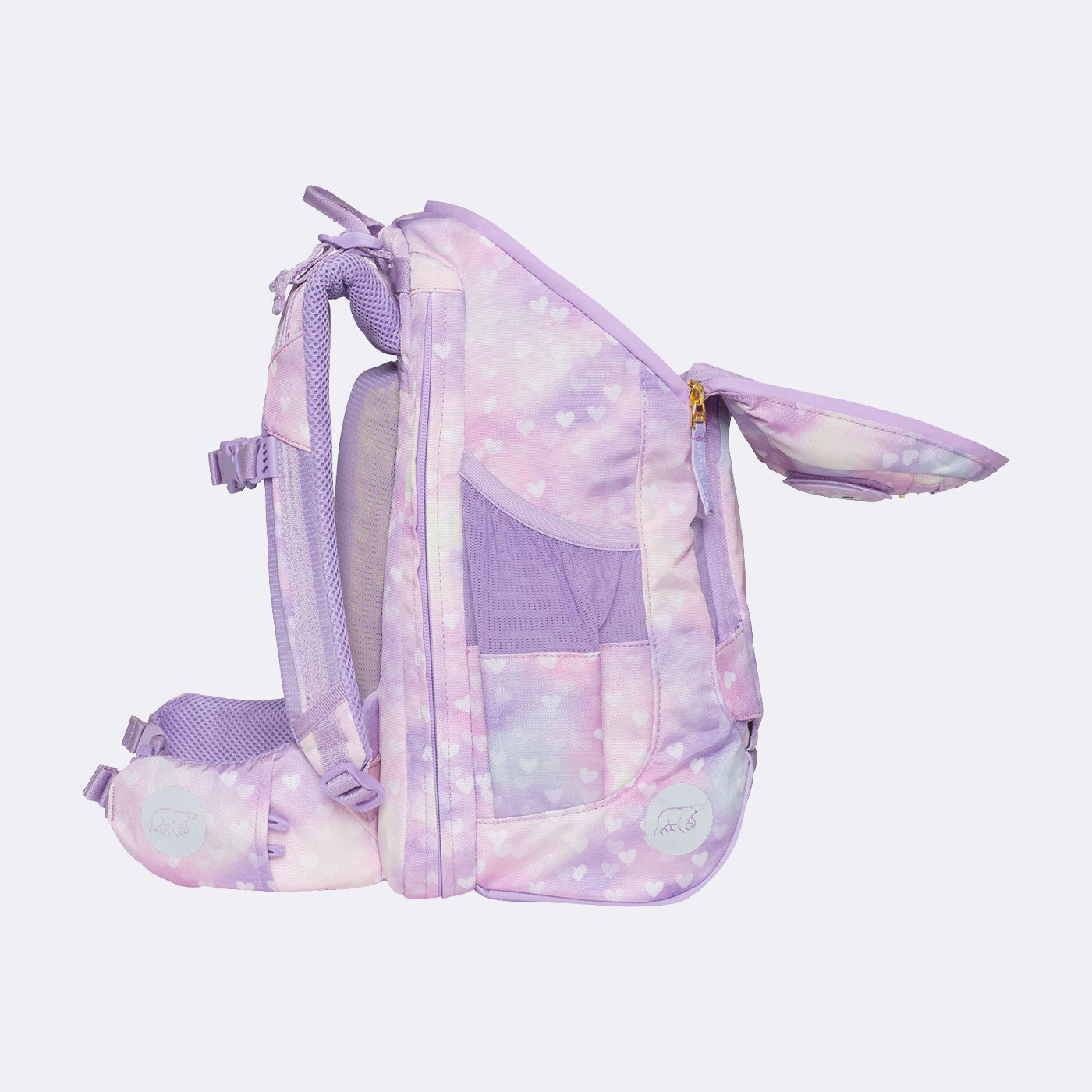 Beckmann Schulrucksack Active Air Flx – 6-teilig – Einhorn Prinzessin Violett