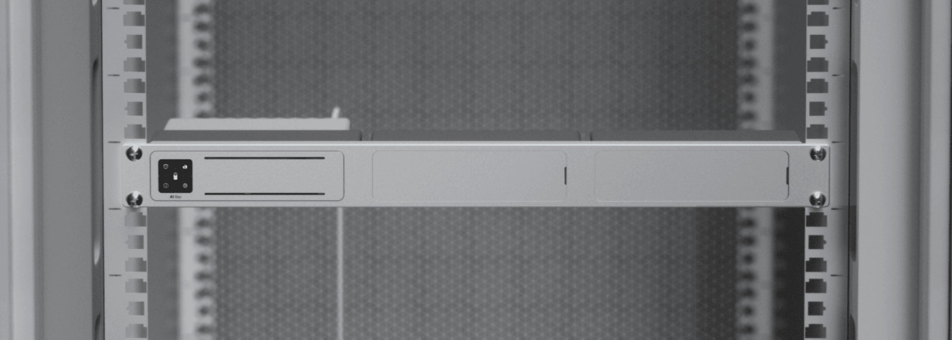 Ubiquiti UniFi AI Key Rack Mount – Montagezubehör (1U), Aluminium, für UniFi AI Key (bis 3), Weiss, 1 Stück
