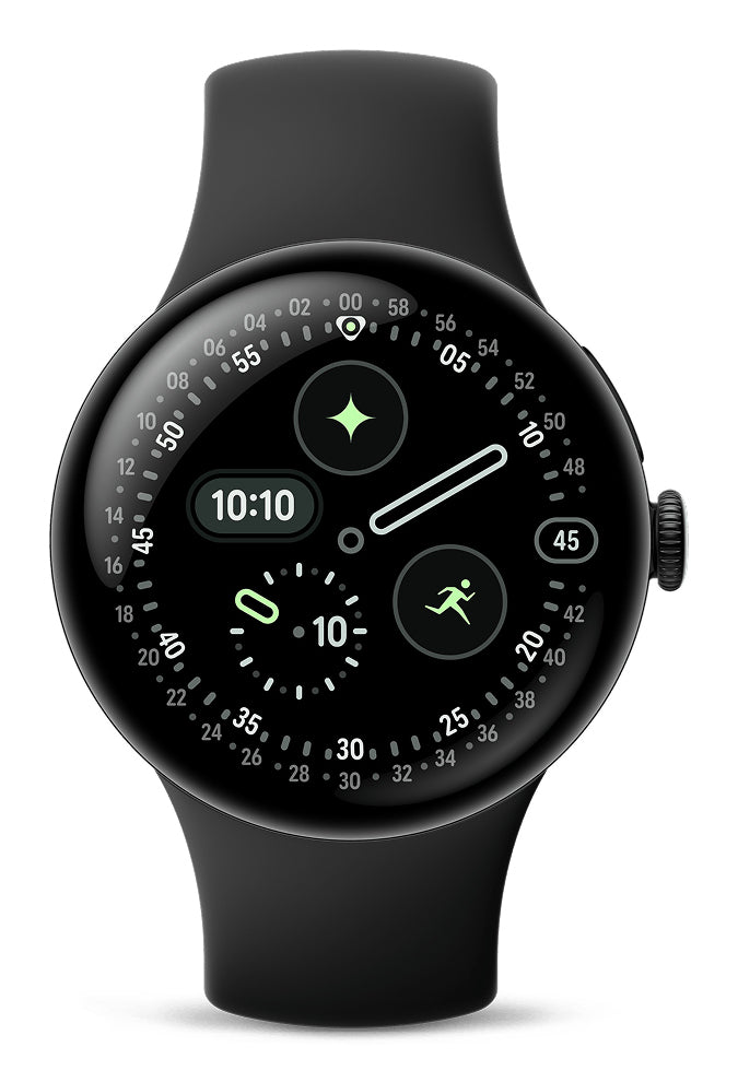 Google Pixel Watch 4 41 mm GPS – Aluminium Schwarz, Obsidian, S/L, 50 m, für Android