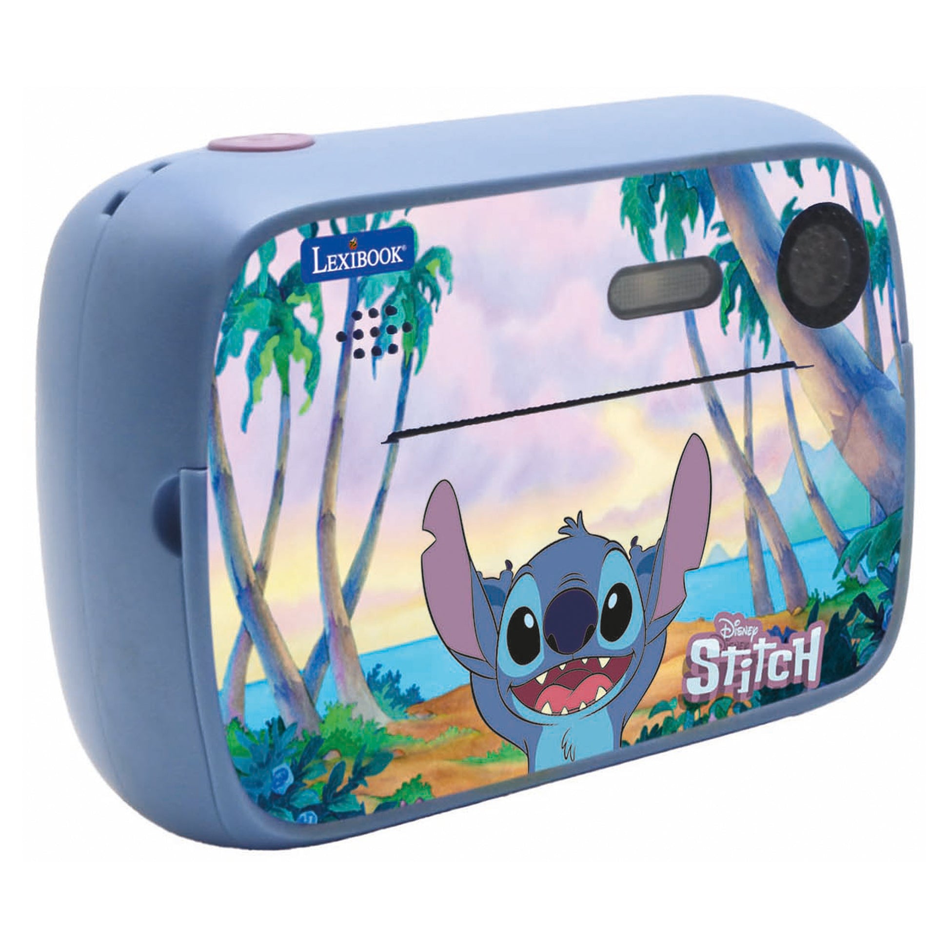 Lexibook STITCH Sofortdruckkamera – 12 MP, 8 GB Speicher, SD bis 32 GB, Akku 5 h – ab 4 J. – mehrfarbig