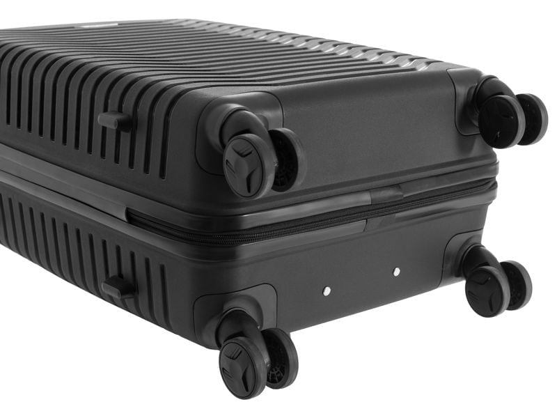 KOOR Trolley – 95 l, PP, 4 Rollen, mit TSA, schwarz, 46 × 76 × 30 cm