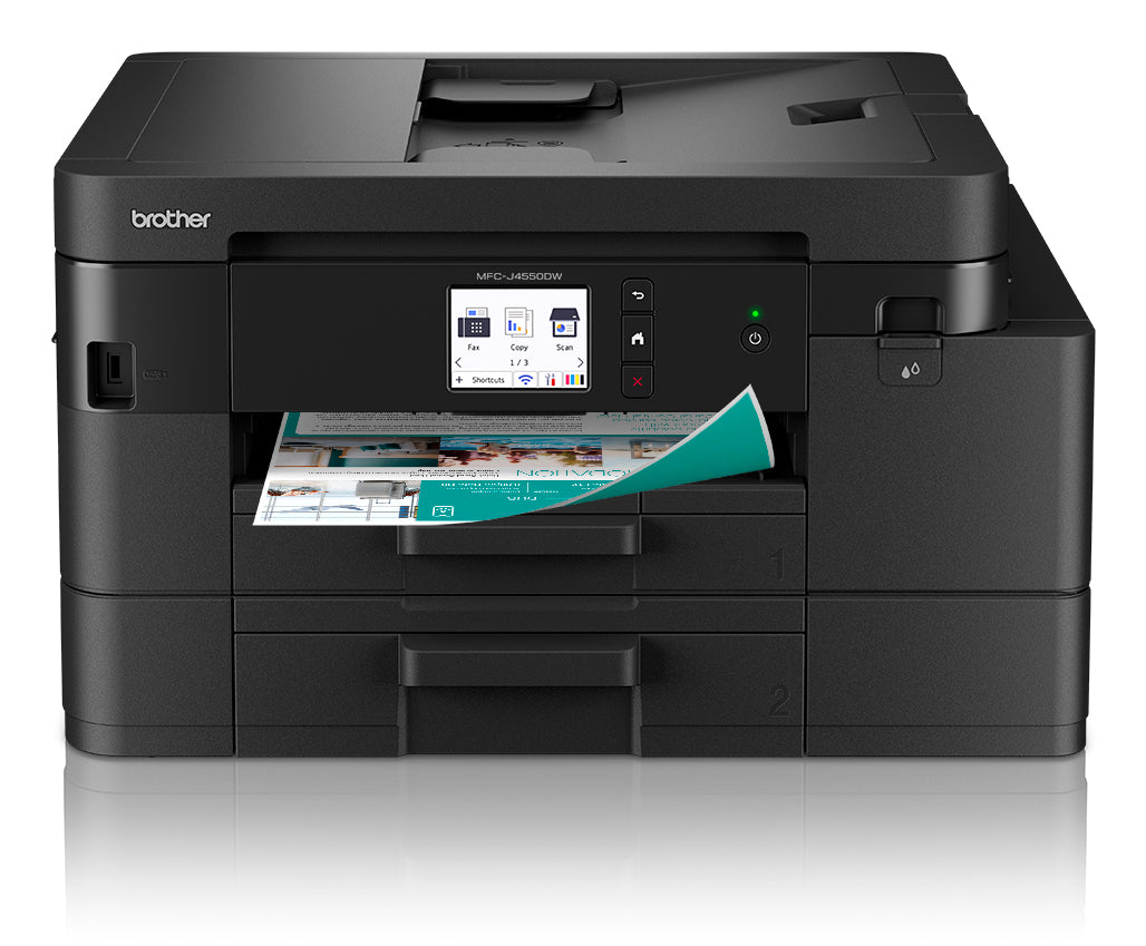 Brother MFC-J4550DW – Farbiges Tintenstrahl-MFP, 4-in-1 – WLAN – Duplex, ADF – 20 Seiten/Min S/W, 20 Seiten/Min Farbe