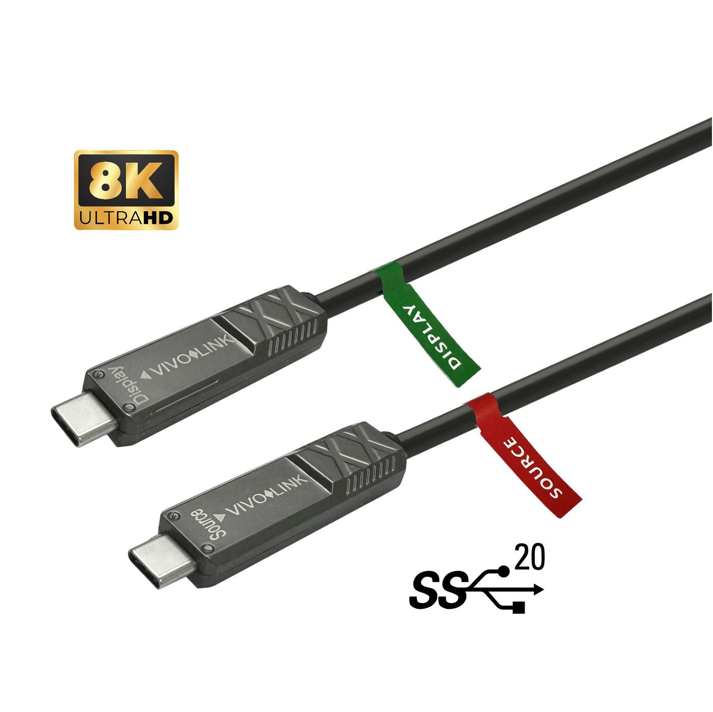 Vivolink USB-Kabel, USB-C zu USB-C, 12,5 m, für AV