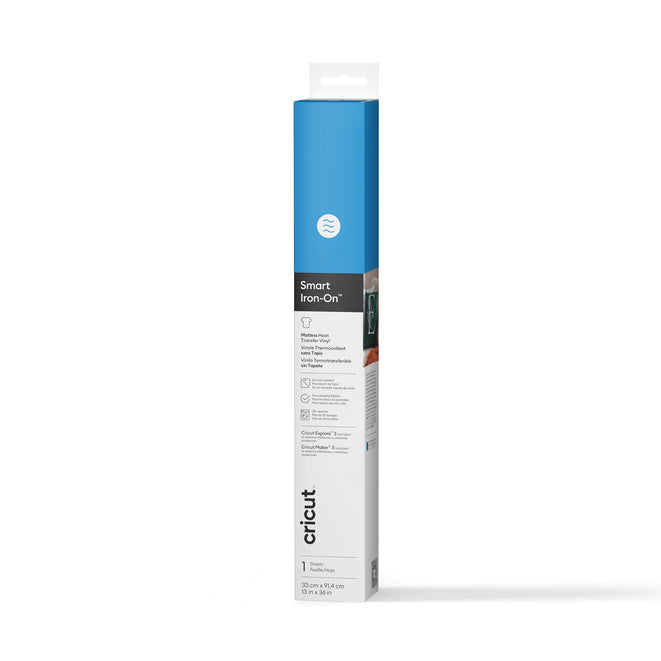 Cricut Aufbügelfolie Flex – 33 × 91,4 cm, Blau – 1 Rolle, Vinyl, Glänzend, für Cricut Maker/Explore/Venture