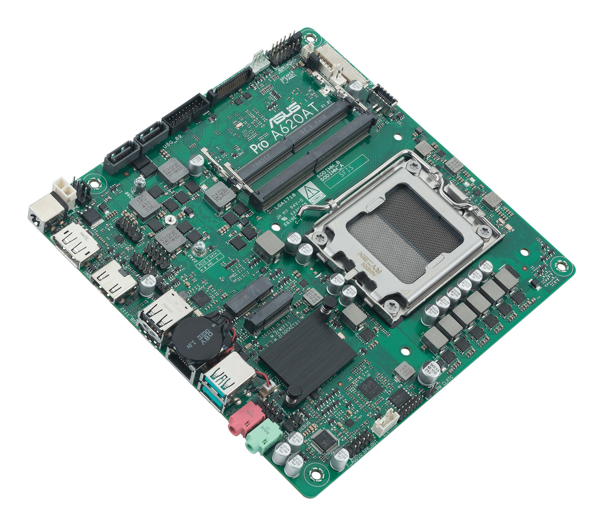 ASUS PRO A620AT-CSM – Mainboard – Sockel AM5, AMD A620, mini ITX, 2×SO-DIMM, DDR5, bis 128 GB