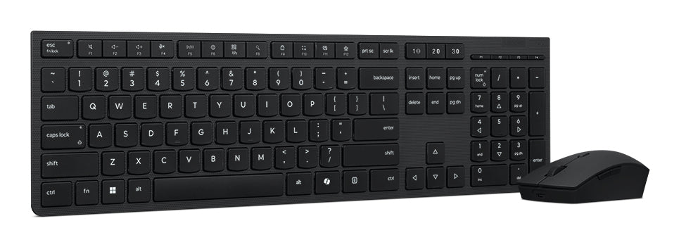Lenovo Tastatur-Maus-Set – Schere – Bluetooth & 2,4 GHz (USB-A Empfänger) – USB-C Ladeport – Schwarz