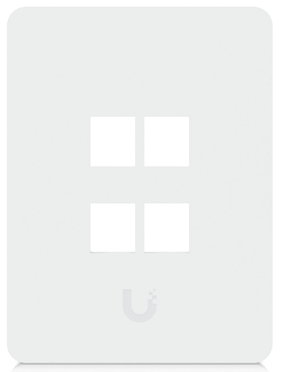 Ubiquiti Keystone-Modul RJ45, 4×RJ-45, 4er-Pack, Schrauben enthalten, Wandmontage, 118×88×9,6 mm – Weiss
