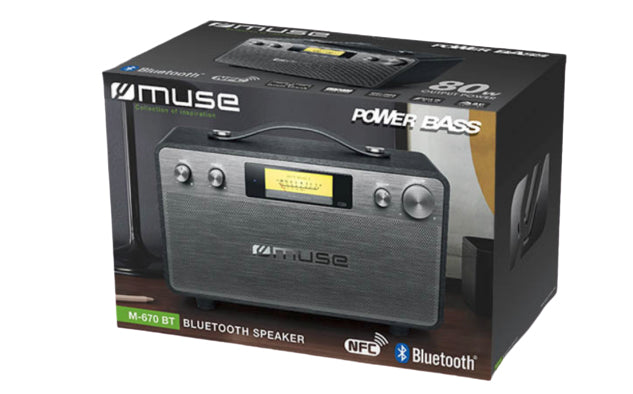 Muse M-670 BT – Bluetooth-Lautsprecher – 20 W, Bluetooth 5.0, Schwarz