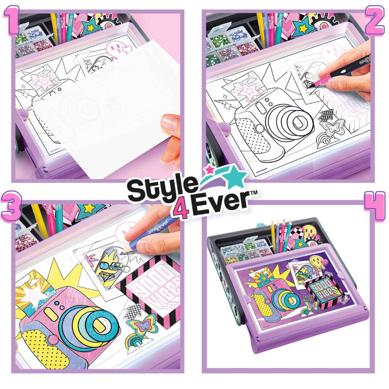 Canal Toys Style 4 Ever – Diamond-Painting-Set LED-Case – Mehrfarbig – ab 6 Jahren