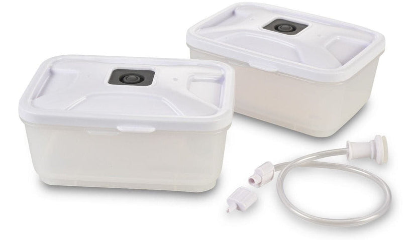 Solis Vakuum-Lunchboxen – 2 × 600 ml, für Vakuumierer, 2 Stk., Kunststoff, transparent