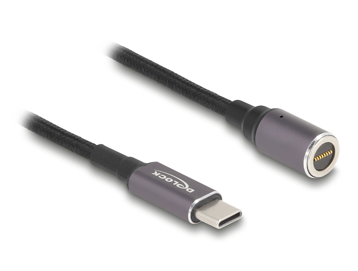 DeLOCK USB-C auf magnetisches 8-Pin-Konnektor-Kabel – 1,8 m – PD 60 W – für USB-C Netzteile (min. 60 W)