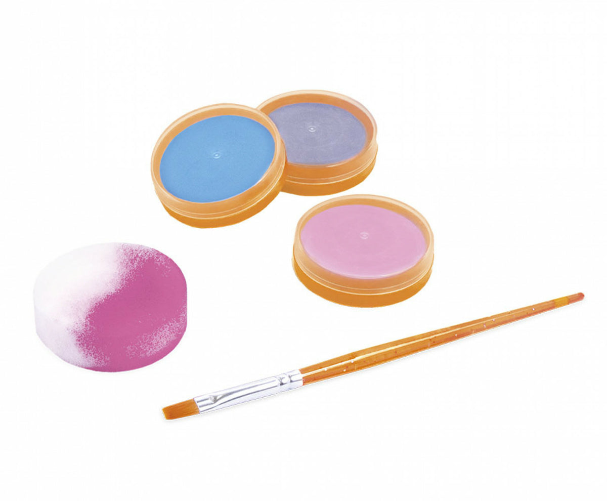 Jovi Face Paint Set Fantasy Gesichtsschminke – Blau, Grau, Pink – 3 Farben 3×8 ml (24 ml) – für Gesicht