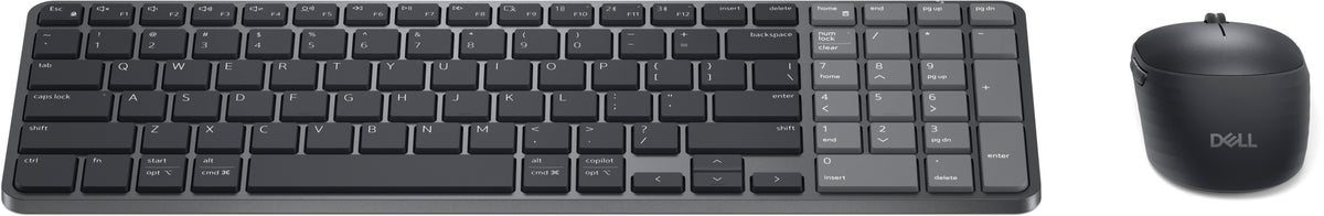 DELL Pro 7 Rechargeable – Tastatur-Maus-Set – QWERTZ (CZ/SK) – RF + Bluetooth, Graphit, für Windows & Mac