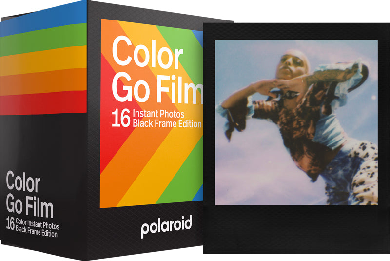 Polaroid Film Go Black Frame Sofortbildfilm – Bildgrösse 47 × 46 mm – für Polaroid Go – 16er-Pack