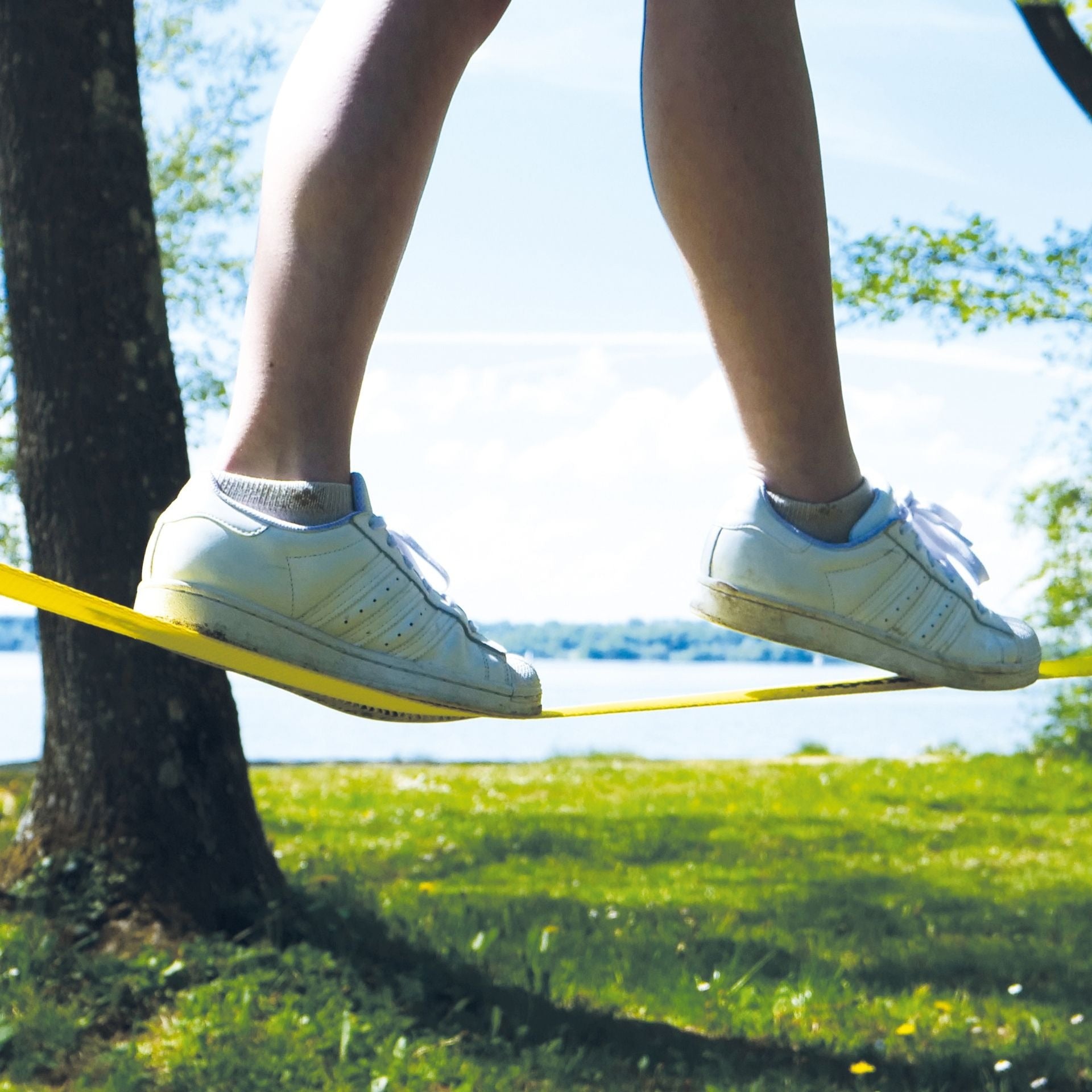 Schildkröt Funsports Slackline – 15 m – ab 5 J. – Nylon – gelb