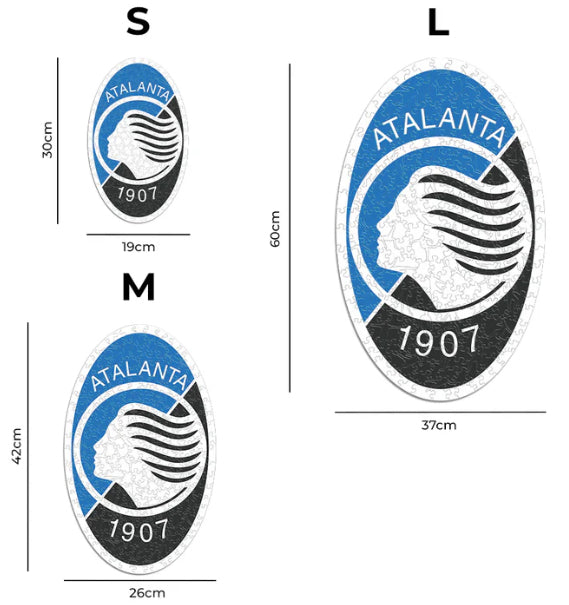 Iconic Puzzles Atalanta BC - Logo – Logikspiel, 1 Spieler, ab 14 Jahren, mehrsprachig
