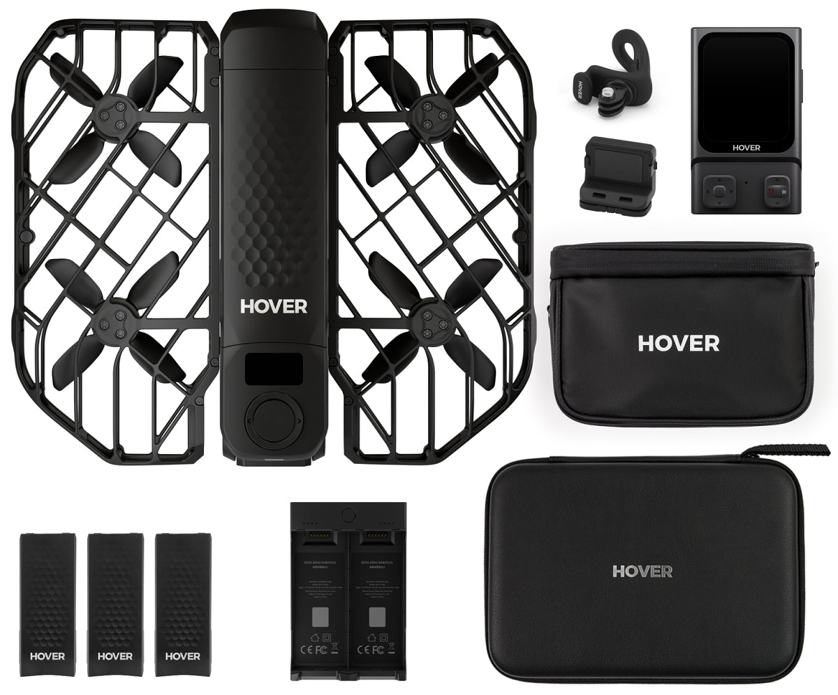 HOVERAir X1 PRO Kit – Quadrocopter, 12 MP, 1080p, schwarz