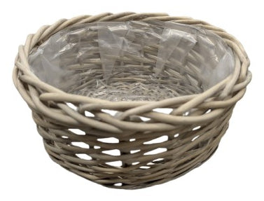 CHALET Schale – Weide & Folie, grau – Ø 28 × 13 cm