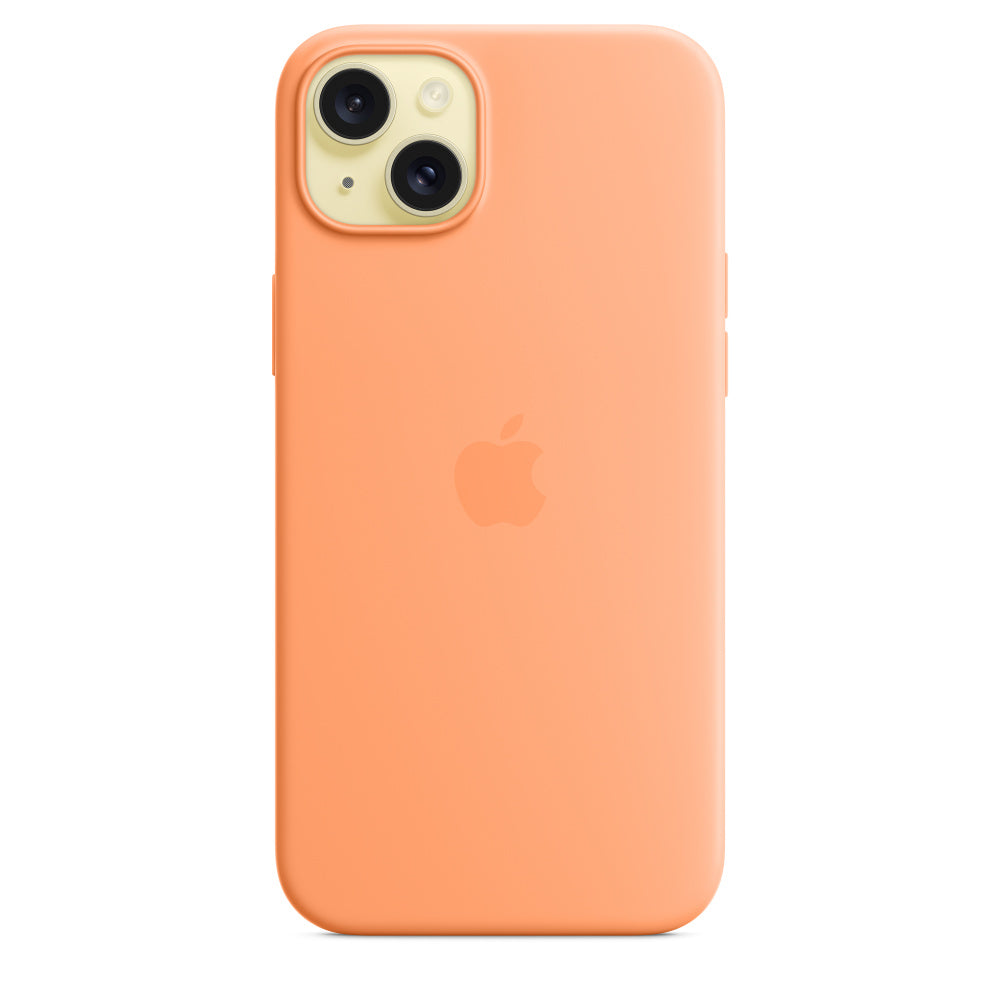 Apple Backcover – für Apple iPhone 15 Plus, MagSafe, Silikon, Orange