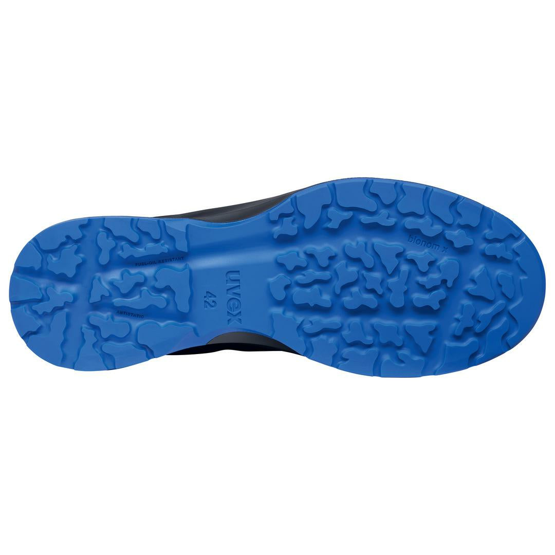 Uvex 1 x-craft Sicherheits-Halbschuh S2 – Schwarz/Blau – Grösse 51, Weite 11