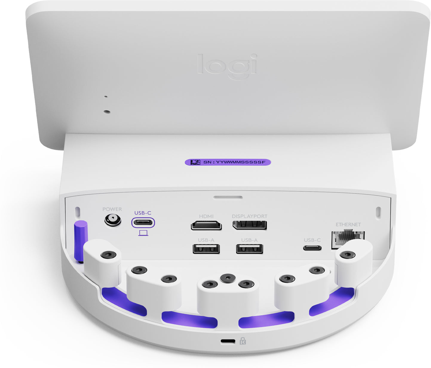 Logitech Logi Flex Geräte-Dock – USB-C, 1× DP, 1× HDMI, 3× USB-A, GbE