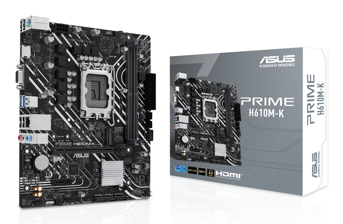 ASUS PRIME H610M-K – Mainboard – LGA 1700, Intel H610, mATX, DDR5