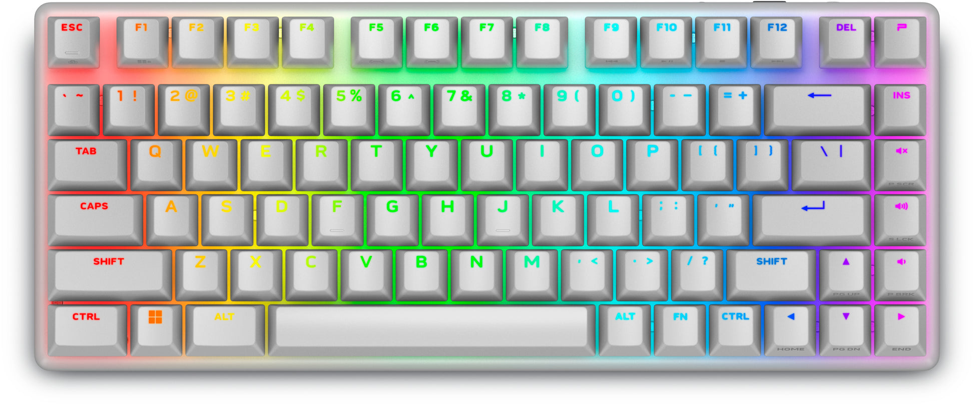 Alienware Pro Wireless – Gaming-Tastatur 75% – Mechanisch, RGB – Bluetooth & 2,4 GHz – Weiss