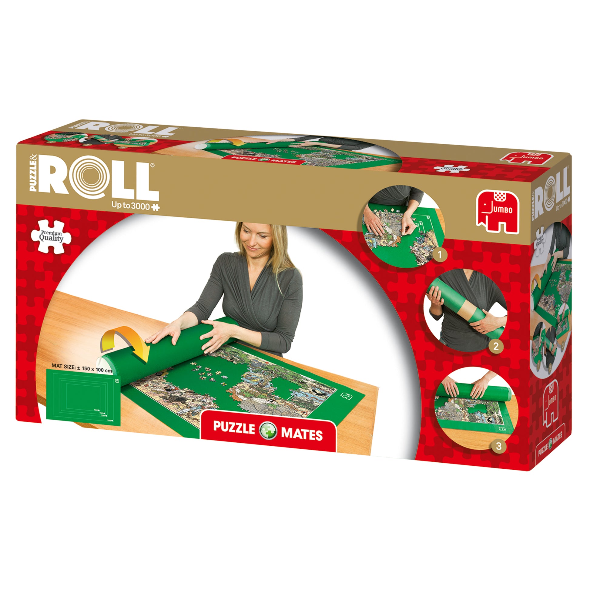 Jumbo Puzzlemappe – für Puzzles 1'000–3'000 Teile – ab 12 J. – grün