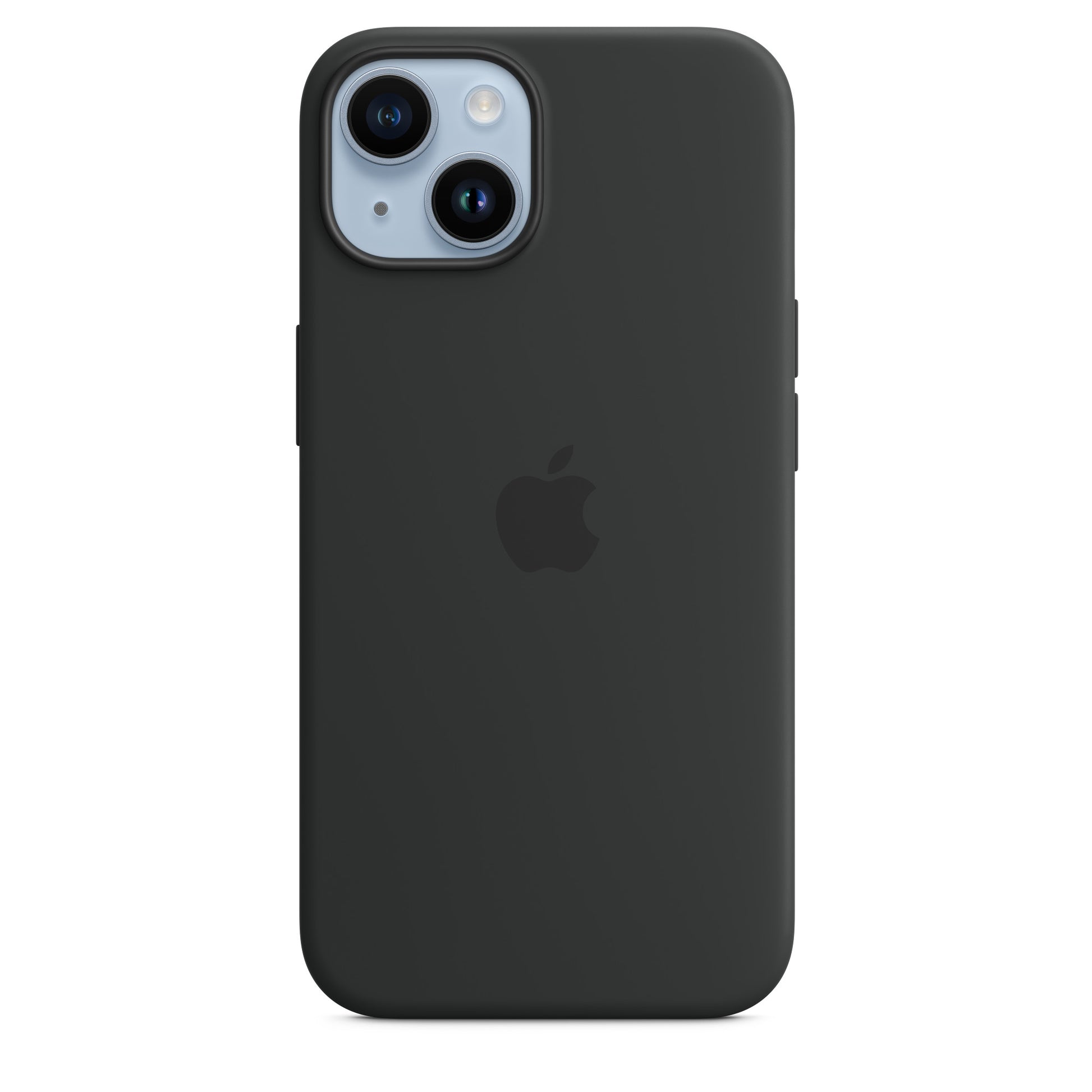 Apple Backcover – für Apple iPhone 14, MagSafe, Silikon+Mikrofaser, Schwarz