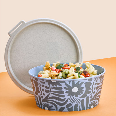 Koziol Dip-Schale – 2,2 l, Kunststoff (biozirkulär), Blau, mit Deckel, spülmaschinenfest, mikrowellengeeignet