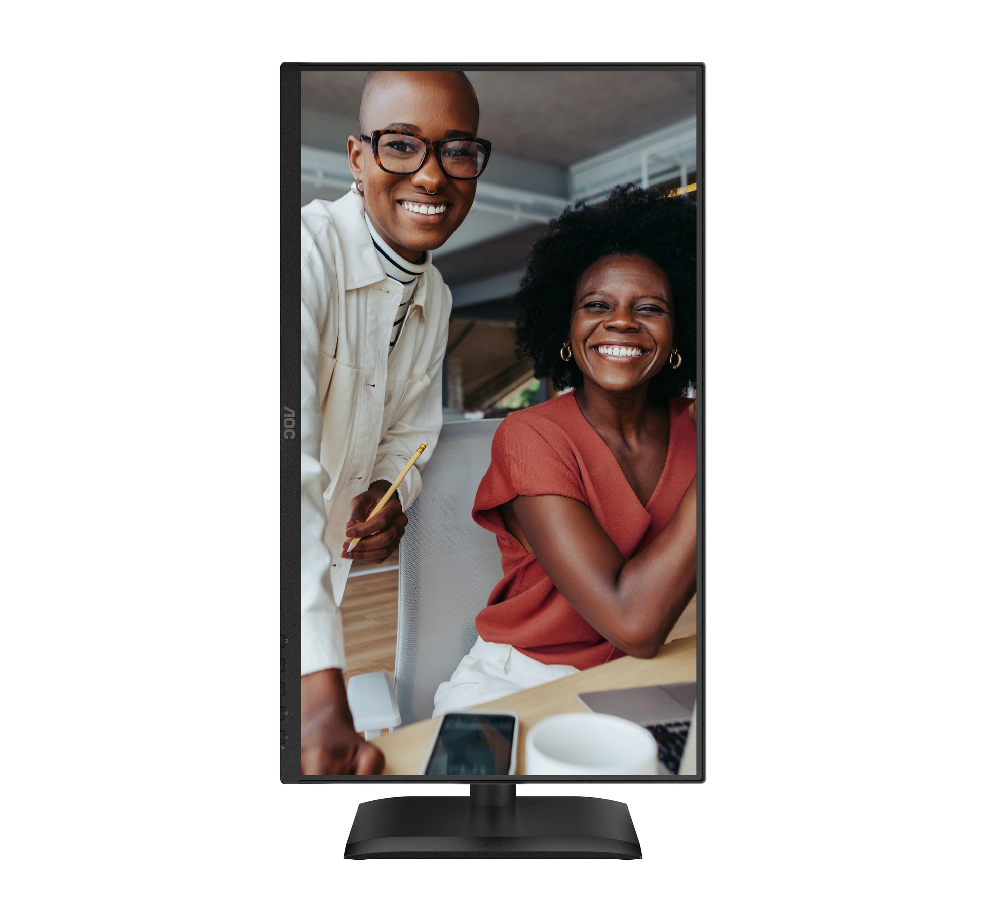 AOC 24E4U – Monitor, 23,8", IPS, 120 Hz, 300 cd/m², USB-Hub, Integrierte Lautsprecher, VESA 100 × 100, Schwarz