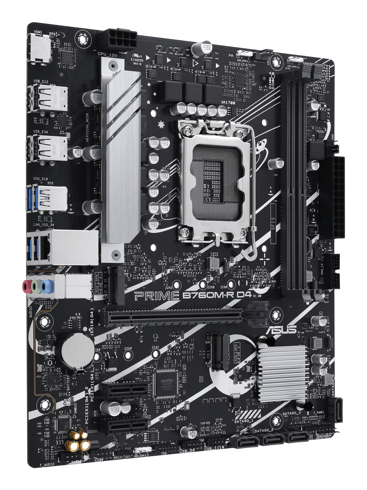 ASUS B760M-R D4 – Mainboard – LGA 1700, Intel B760, mATX, DDR4