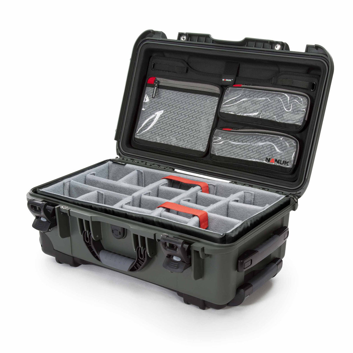 Nanuk Schutzkoffer 935 – 28,6 l, Nylon, Olivgrün, 55,9 × 22,9 × 35,6 cm