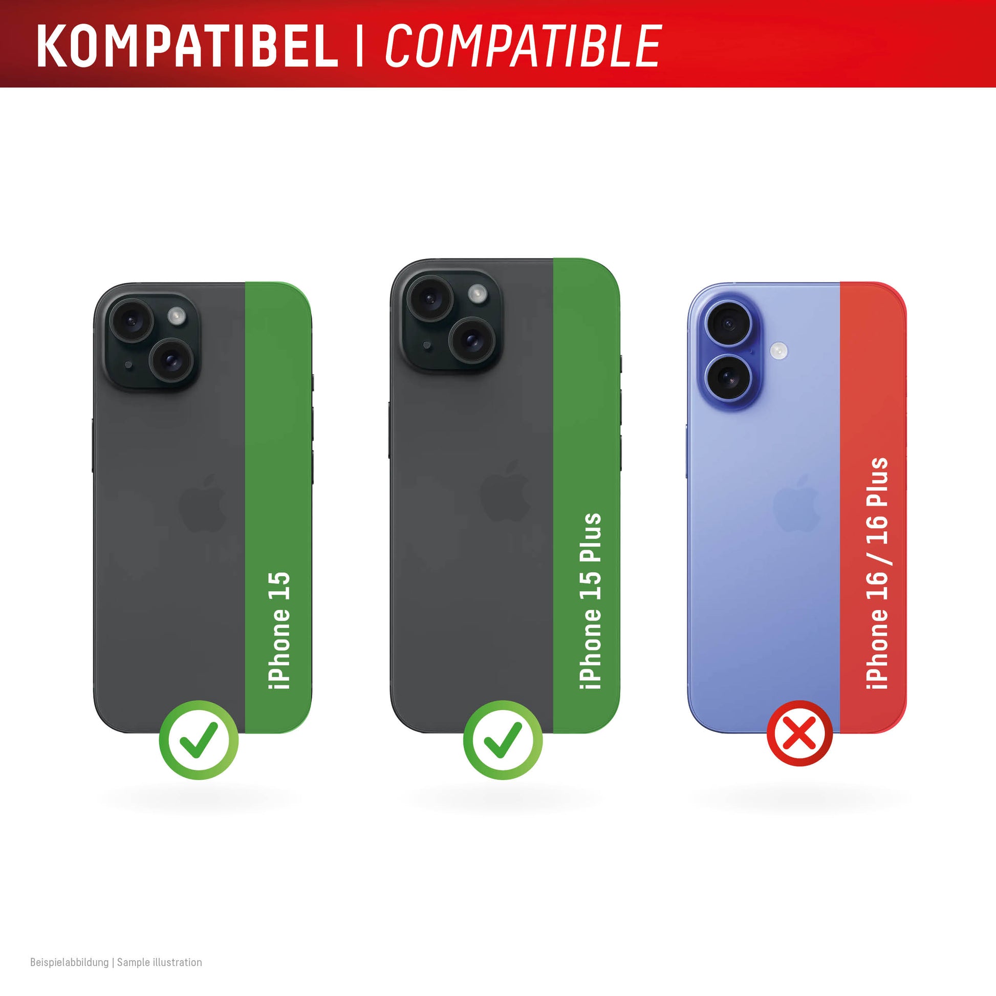 E.V.I. Kameralinsenschutz, 10H – für iPhone 15/15 Plus –  – Schwarz, Transparent
