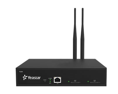 Yeastar TG200L – 4G-Router, GSM 850/900/1800/1900 MHz, 1× 10/100 Mbit/s, Externe Antenne, Schwarz