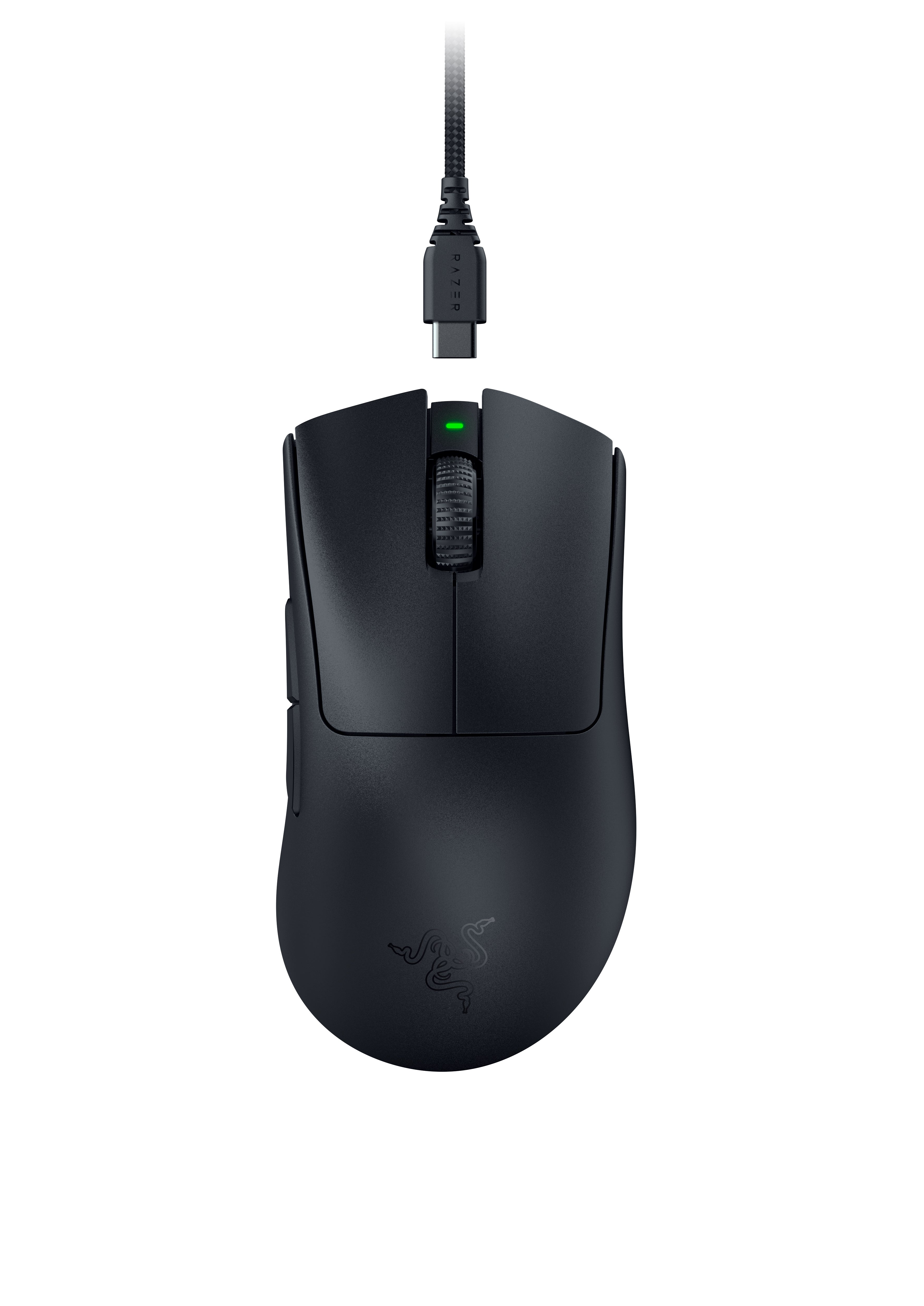 Razer DeathAdder V3 Pro Gaming-Maus – kabellos, 8'000 Hz, 5 Tasten, für Rechtshänder, Daumentaste, schwarz