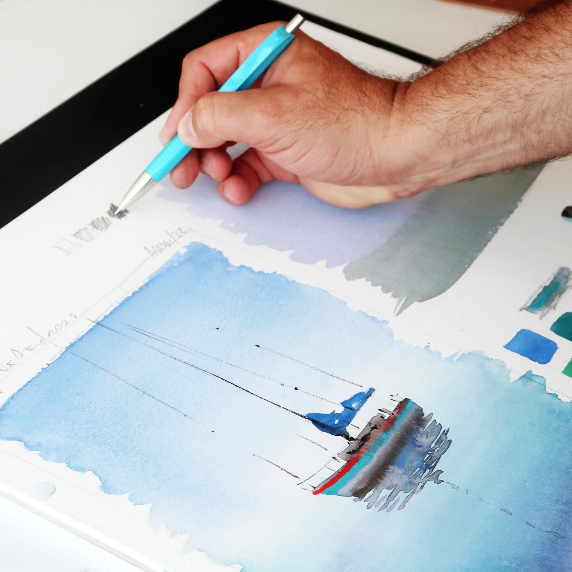 Hahnemühle Britannia Aquarellblock – 30 × 40 cm – 300 g/m² – 12 Blatt, für Acryl, Aquarell & Gouache